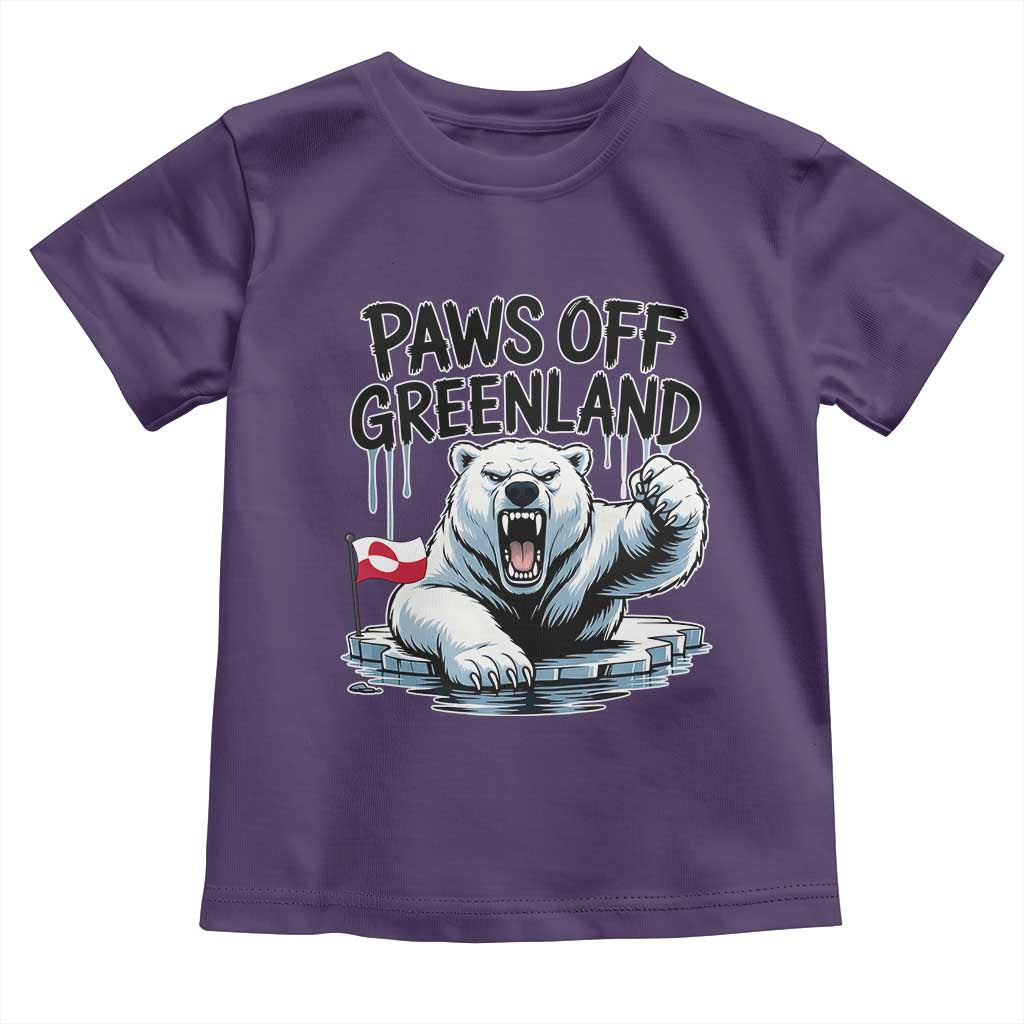 Paws Off Greenland Toddler T Shirt Resist Polar Bear Political Satire