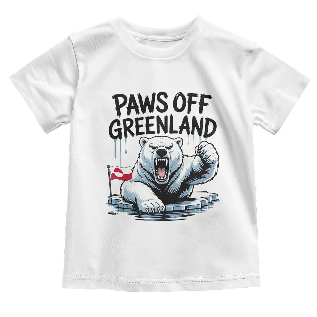 Paws Off Greenland Toddler T Shirt Resist Polar Bear Political Satire