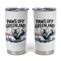 Paws Off Greenland Tumbler Cup Resist Polar Bear Political Satire