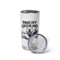 Paws Off Greenland Tumbler Cup Resist Polar Bear Political Satire
