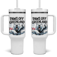 Paws Off Greenland Tumbler With Handle Resist Polar Bear Political Satire
