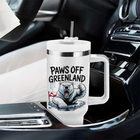 Paws Off Greenland Tumbler With Handle Resist Polar Bear Political Satire