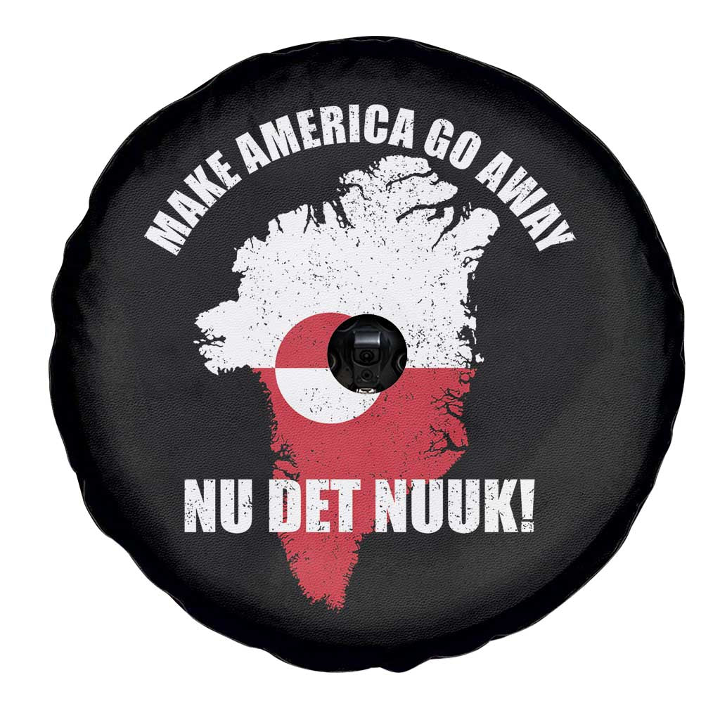 Nu Det Nuuk Make America Go Away Spare Tire Cover Support Greenland Political Statement