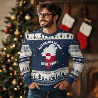 Nu Det Nuuk Make America Go Away Ugly Christmas Sweater Support Greenland Political Statement