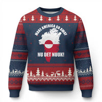 Nu Det Nuuk Make America Go Away Ugly Christmas Sweater Support Greenland Political Statement