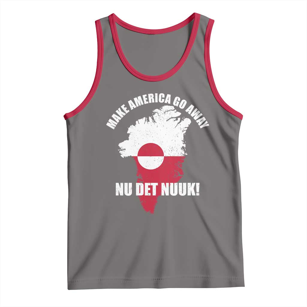 Nu Det Nuuk Make America Go Away Tank Top Support Greenland Political Statement