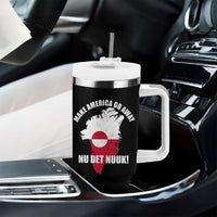 Nu Det Nuuk Make America Go Away Tumbler With Handle Support Greenland Political Statement