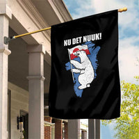 Nu Det Nuuk Nows Enough Garden Flag Funny Saying Bear Greenlandic Flag