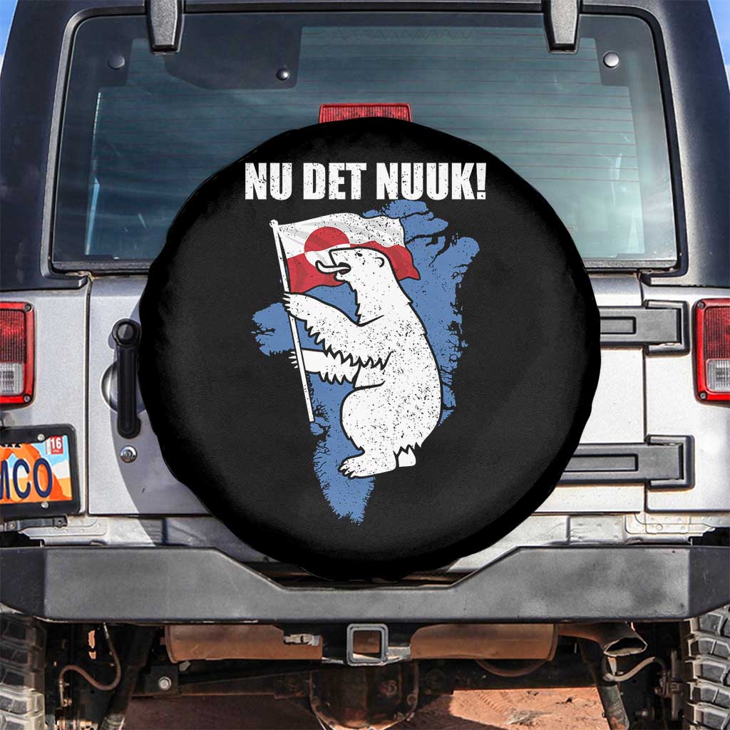 Nu Det Nuuk Nows Enough Spare Tire Cover Funny Saying Bear Greenlandic Flag