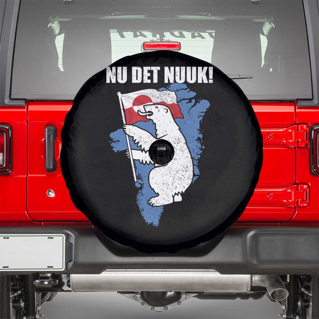 Nu Det Nuuk Nows Enough Spare Tire Cover Funny Saying Bear Greenlandic Flag