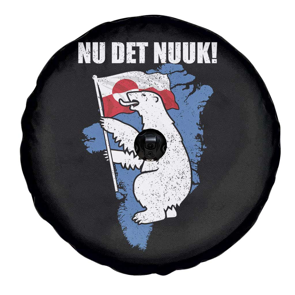 Nu Det Nuuk Nows Enough Spare Tire Cover Funny Saying Bear Greenlandic Flag