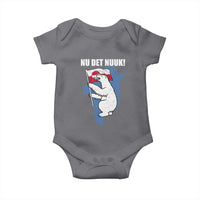 Nu Det Nuuk Nows Enough Baby Onesie Funny Saying Bear Greenlandic Flag