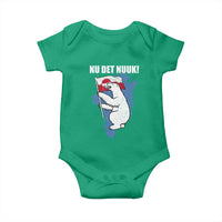Nu Det Nuuk Nows Enough Baby Onesie Funny Saying Bear Greenlandic Flag