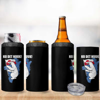 Nu Det Nuuk Nows Enough 4 in 1 Can Cooler Tumbler Funny Saying Bear Greenlandic Flag