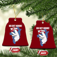 Nu Det Nuuk Nows Enough Ceramic Ornament Funny Saying Bear Greenlandic Flag