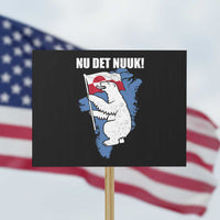 Nu Det Nuuk Nows Enough Protest Sign Funny Saying Bear Greenlandic Flag