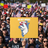 Nu Det Nuuk Nows Enough Protest Sign Funny Saying Bear Greenlandic Flag