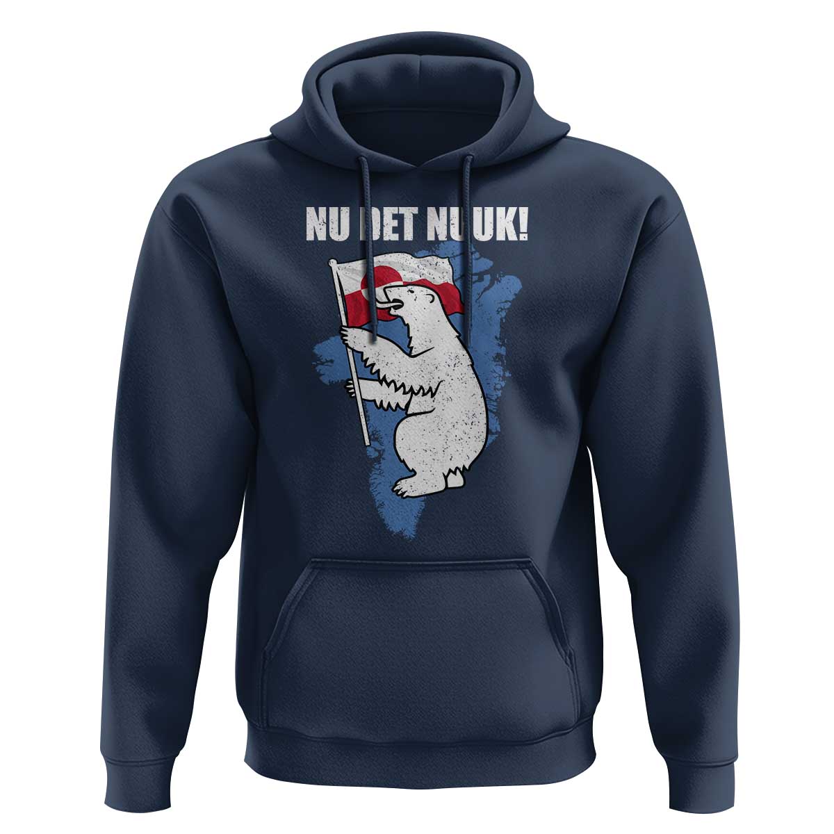 Nu Det Nuuk Nows Enough Hoodie Funny Saying Bear Greenlandic Flag