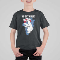 Nu Det Nuuk Nows Enough T Shirt For Kid Funny Saying Bear Greenlandic Flag