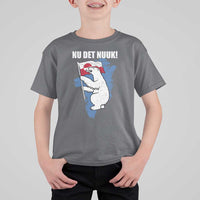 Nu Det Nuuk Nows Enough T Shirt For Kid Funny Saying Bear Greenlandic Flag