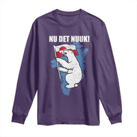 Nu Det Nuuk Nows Enough Long Sleeve Shirt Funny Saying Bear Greenlandic Flag