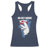 Nu Det Nuuk Nows Enough Racerback Tank Top Funny Saying Bear Greenlandic Flag