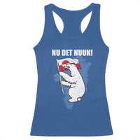 Nu Det Nuuk Nows Enough Racerback Tank Top Funny Saying Bear Greenlandic Flag