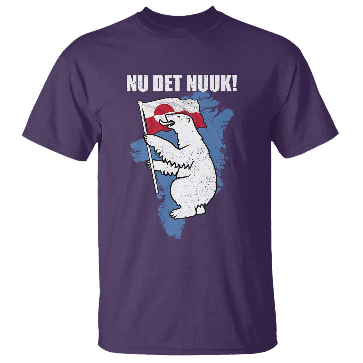Nu Det Nuuk Nows Enough T Shirt Funny Saying Bear Greenlandic Flag