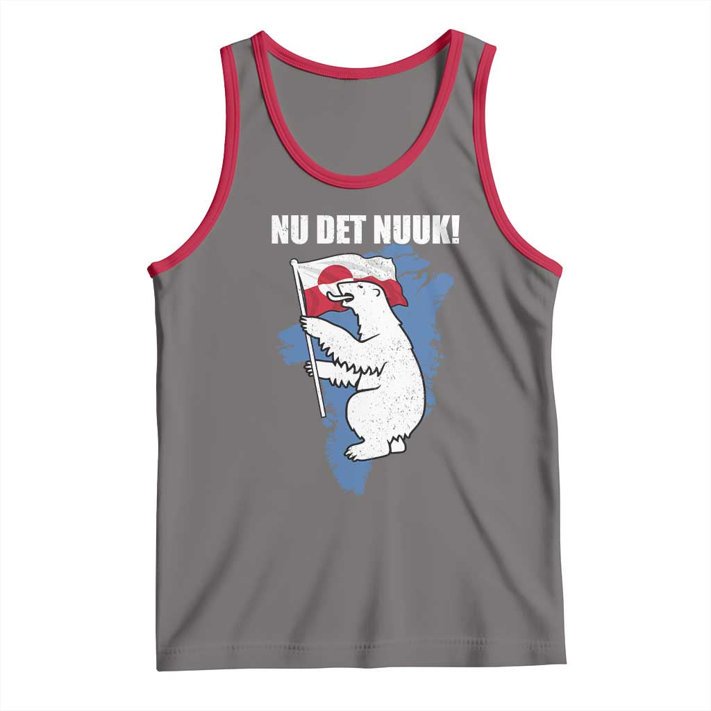 Nu Det Nuuk Nows Enough Tank Top Funny Saying Bear Greenlandic Flag
