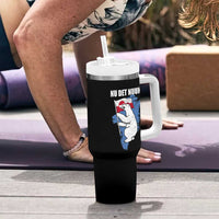 Nu Det Nuuk Nows Enough Tumbler With Handle Funny Saying Bear Greenlandic Flag