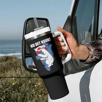Nu Det Nuuk Nows Enough Tumbler With Handle Funny Saying Bear Greenlandic Flag