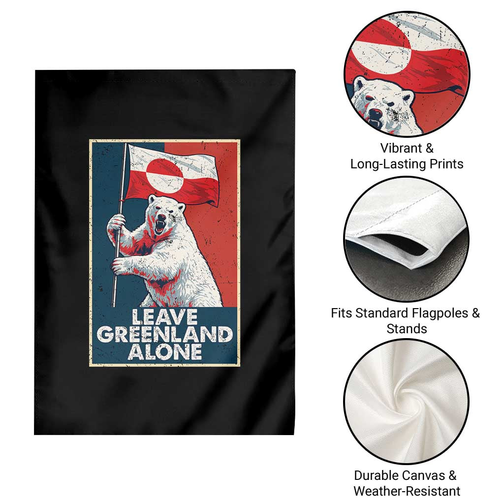 Leave Greenland Alone Garden Flag Polar Bear Holding Flag Greenlanders Supports