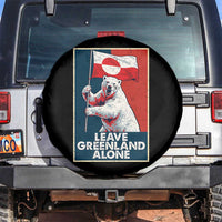 Leave Greenland Alone Spare Tire Cover Polar Bear Holding Flag Greenlanders Supports