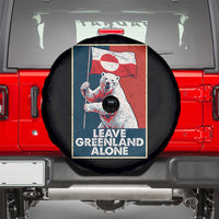 Leave Greenland Alone Spare Tire Cover Polar Bear Holding Flag Greenlanders Supports