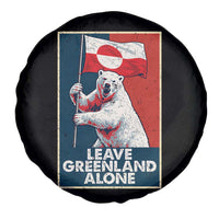 Leave Greenland Alone Spare Tire Cover Polar Bear Holding Flag Greenlanders Supports