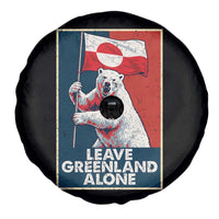 Leave Greenland Alone Spare Tire Cover Polar Bear Holding Flag Greenlanders Supports