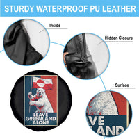 Leave Greenland Alone Spare Tire Cover Polar Bear Holding Flag Greenlanders Supports