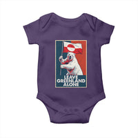 Leave Greenland Alone Baby Onesie Polar Bear Holding Flag Greenlanders Supports