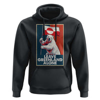 Leave Greenland Alone Hoodie Polar Bear Holding Flag Greenlanders Supports