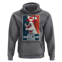 Leave Greenland Alone Hoodie Polar Bear Holding Flag Greenlanders Supports