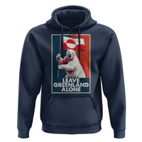 Leave Greenland Alone Hoodie Polar Bear Holding Flag Greenlanders Supports