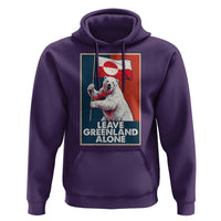 Leave Greenland Alone Hoodie Polar Bear Holding Flag Greenlanders Supports