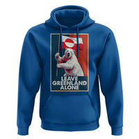 Leave Greenland Alone Hoodie Polar Bear Holding Flag Greenlanders Supports