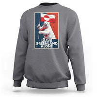 Leave Greenland Alone Sweatshirt Polar Bear Holding Flag Greenlanders Supports