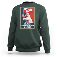 Leave Greenland Alone Sweatshirt Polar Bear Holding Flag Greenlanders Supports