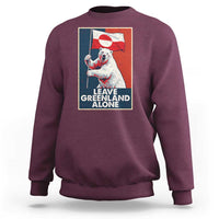 Leave Greenland Alone Sweatshirt Polar Bear Holding Flag Greenlanders Supports