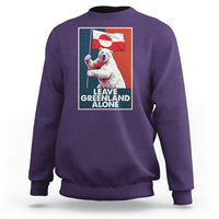 Leave Greenland Alone Sweatshirt Polar Bear Holding Flag Greenlanders Supports