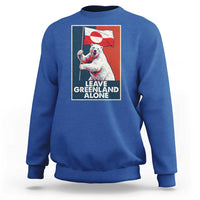 Leave Greenland Alone Sweatshirt Polar Bear Holding Flag Greenlanders Supports