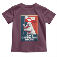 Leave Greenland Alone Toddler T Shirt Polar Bear Holding Flag Greenlanders Supports