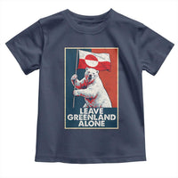Leave Greenland Alone Toddler T Shirt Polar Bear Holding Flag Greenlanders Supports